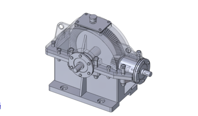 【差減變速器】belvel-gear-box一級(jí)錐齒輪箱3D圖紙 STEP格式 附工程圖