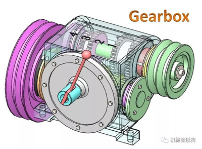 差減變速器 4檔齒輪箱機構(gòu)3D模型圖紙 Solidworks